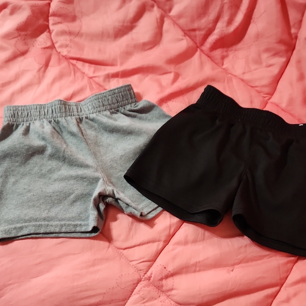 Gray and Black Shorts Set